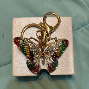 Source Unknown Multicolor Butterfly Key Holder